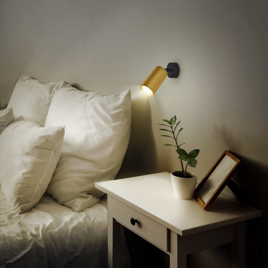 Brilagi - LED RGBW ściemnialna oprawa punktowa SELE GOLDEN 1xGU10/6,5W/230V 2700-6500K czarny/złoty