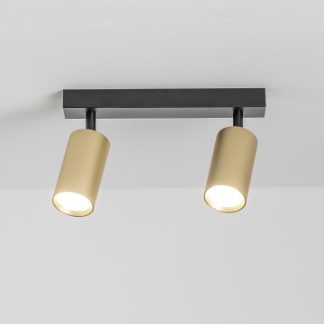 Brilagi - LED ściemnialna oprawa punktowa SELE GOLDEN 2xGU10/6,5W/230V 2700-6500K czarny/złoty
