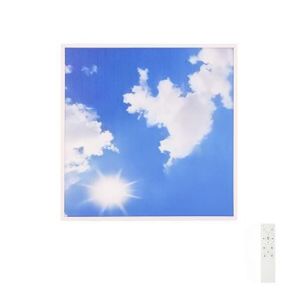Brilagi - Ściemnialna lampa sufitowa LED SLIMFRAME LED/58W/230V 60x60 cm 3000-6000K srebrna/niebieska + pilot zdalnego sterowania