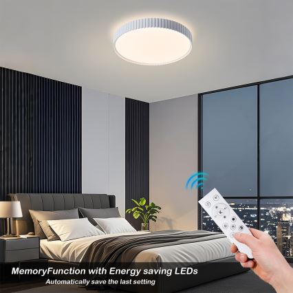 Brilagi - ściemnialna lampa sufitowa LED CORVO LED/54W/230V 3000-6000K biała śr. 40 cm + pilot zdalnego sterowania
