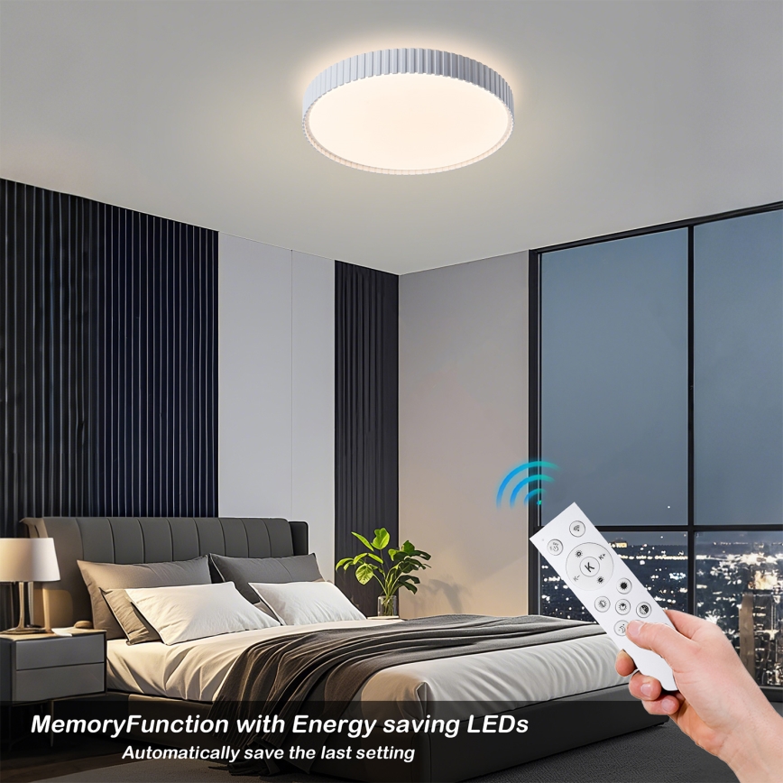 Brilagi - ściemnialna lampa sufitowa LED CORVO LED/54W/230V 3000-6000K biała śr. 40 cm + pilot zdalnego sterowania
