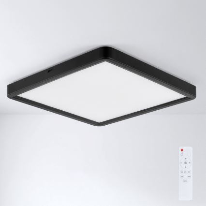 Brilagi - ściemnialna lampa sufitowa LED ESTELA SQUARE LED/36W/230V 3000-6500K 31x31 cm czarna + pilot zdalnego sterowania