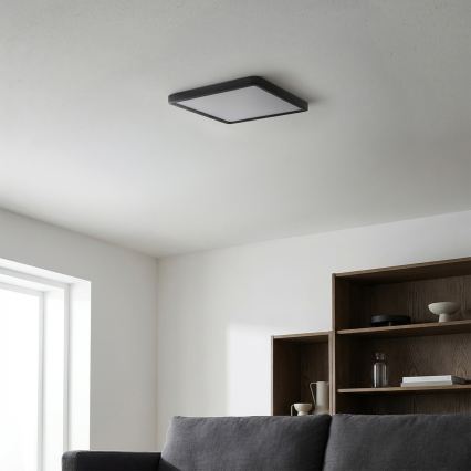 Brilagi - ściemnialna lampa sufitowa LED ESTELA SQUARE LED/36W/230V 3000-6500K 31x31 cm czarna + pilot zdalnego sterowania