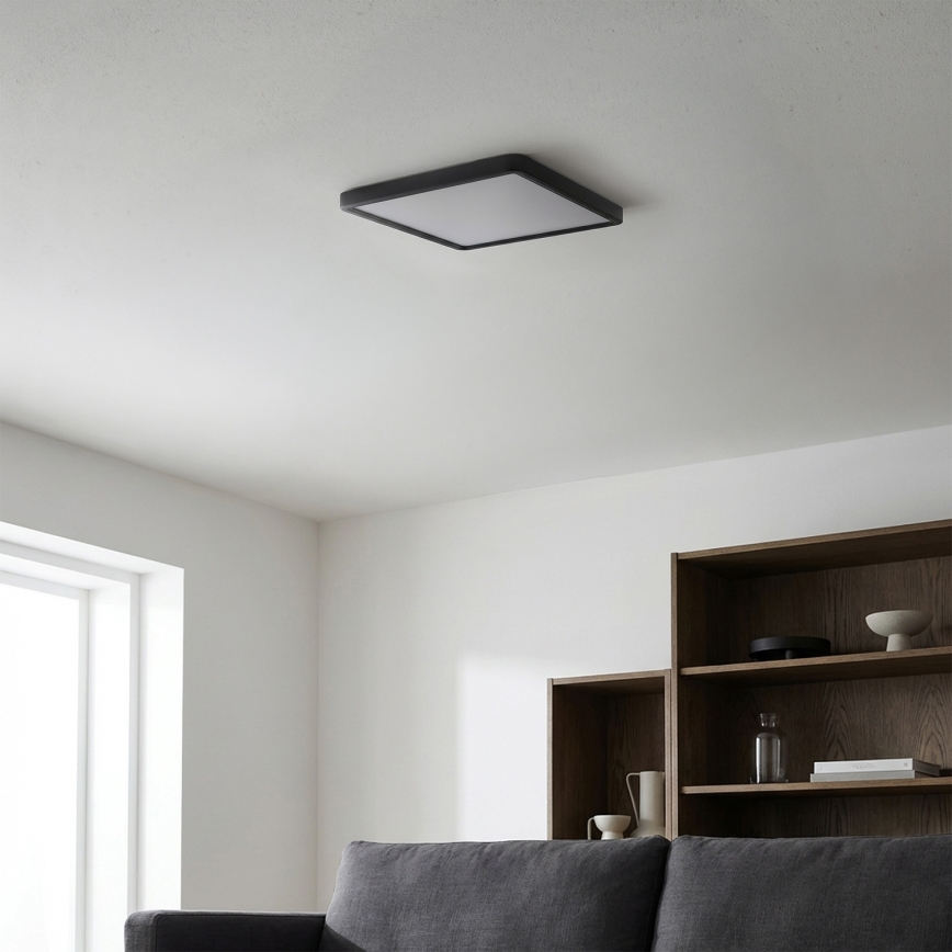 Brilagi - ściemnialna lampa sufitowa LED ESTELA SQUARE LED/36W/230V 3000-6500K 31x31 cm czarna + pilot zdalnego sterowania