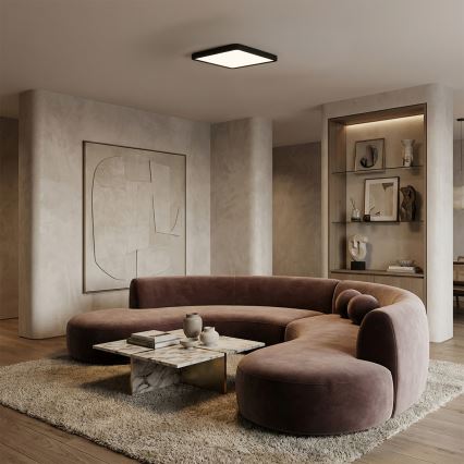 Brilagi - ściemnialna lampa sufitowa LED ESTELA SQUARE LED/36W/230V 3000-6500K 31x31 cm czarna + pilot zdalnego sterowania