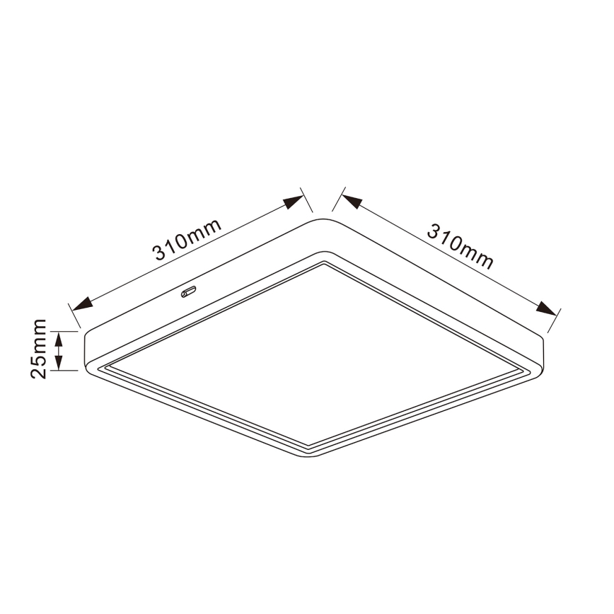 Brilagi - ściemnialna lampa sufitowa LED ESTELA SQUARE LED/36W/230V 3000-6500K 31x31 cm czarna + pilot zdalnego sterowania