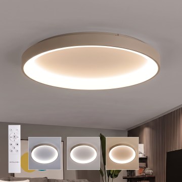 BRILAGI - LED ściemnialna oprawa sufitowa FALCON II LED/108W/230V 3000-6500K śr. 80 cm biały/beżowy + pilot zdalnego sterowania