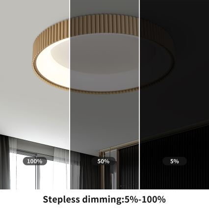 Brilagi - ściemnialna lampa sufitowa LED FALCON MODERN LED/54W/230V 3000-6500K 60 cm beżowa + pilot zdalnego sterowania