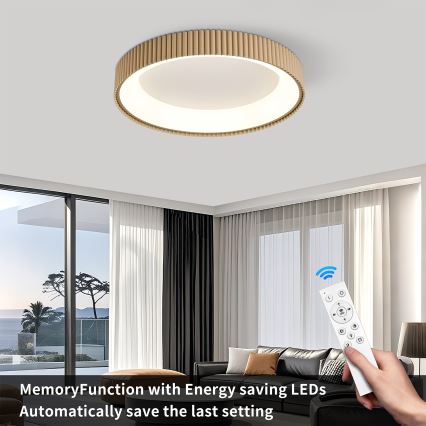 Brilagi - ściemnialna lampa sufitowa LED FALCON MODERN LED/54W/230V 3000-6500K 60 cm beżowa + pilot zdalnego sterowania