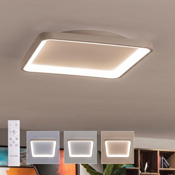 BRILAGI - LED ściemnialna oprawa sufitowa FALCON SLIM LED/50W/230V 3000-6500K 50x50 cm biała/beżowa + pilot zdalnego sterowania
