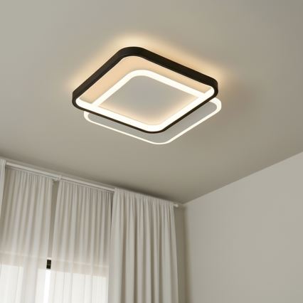 Brilagi - Ściemnialna lampa sufitowa FLARE LED/43W/230V 3000-6000K 39,5x45 cm biała/czarna + pilot zdalnego sterowania