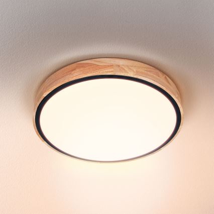Brilagi - ściemnialna lampa sufitowa LED GLORIA LED/48W/230V 3000-6500K dąb śr. 40 cm + pilot zdalnego sterowania