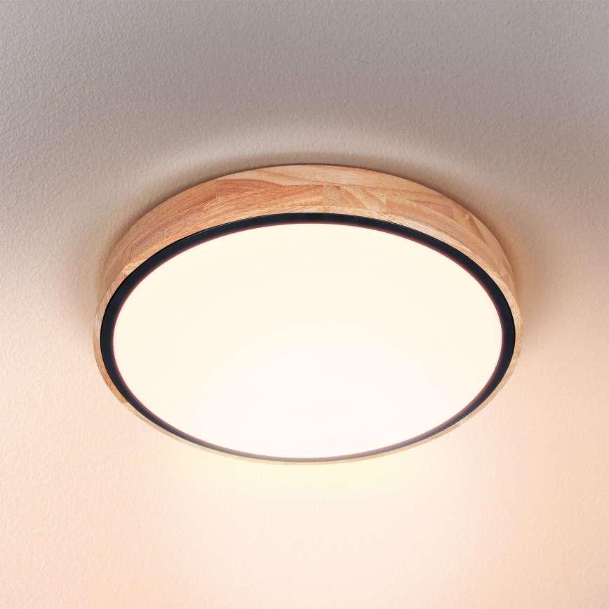 Brilagi - ściemnialna lampa sufitowa LED GLORIA LED/48W/230V 3000-6500K dąb śr. 40 cm + pilot zdalnego sterowania