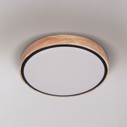 Brilagi - ściemnialna lampa sufitowa LED GLORIA LED/48W/230V 3000-6500K dąb śr. 40 cm + pilot zdalnego sterowania