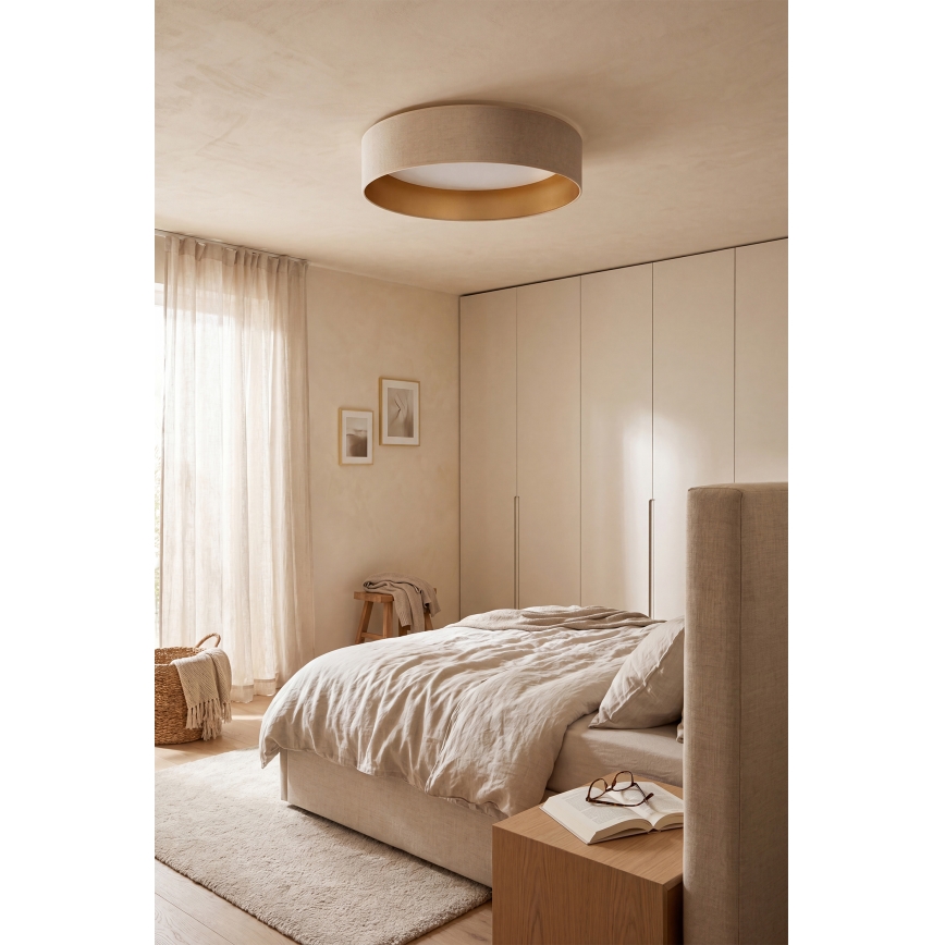 Brilagi - ściemnialny plafon sufitowy VELVET SMARTIX STARS LED/36W/230V 3000-6000K śr. 55 cm kremowy/złoty Wi-Fi Tuya Beacon + pilot zdalnego sterowania
