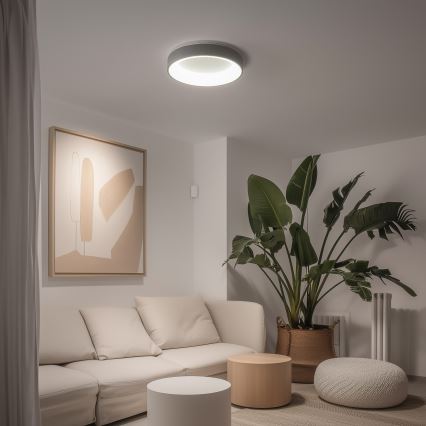 Brilagi - ściemnialny plafon LED FALCON LED/40W/230V 3000-6500K Ø 45 cm szary + pilot zdalnego sterowania