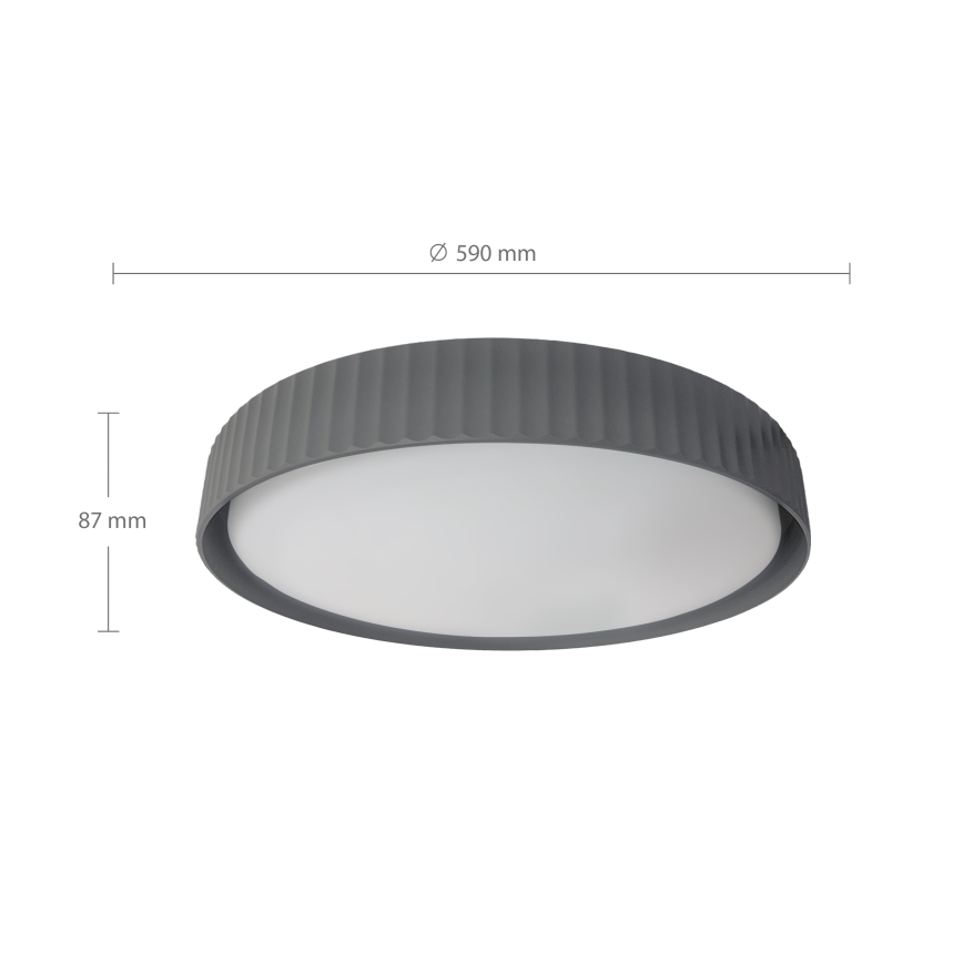 Brilagi - LED ściemnialna oprawa sufitowa LUCIA LED/60W/230V 3000-6500K średnica 59 cm szara + pilot zdalnego sterowania
