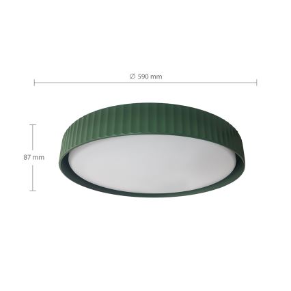 Brilagi - LED Ściemnialna lampa sufitowa LUCIA LED/60W/230V 3000-6500K śr. 59 cm zielona + pilot zdalnego sterowania