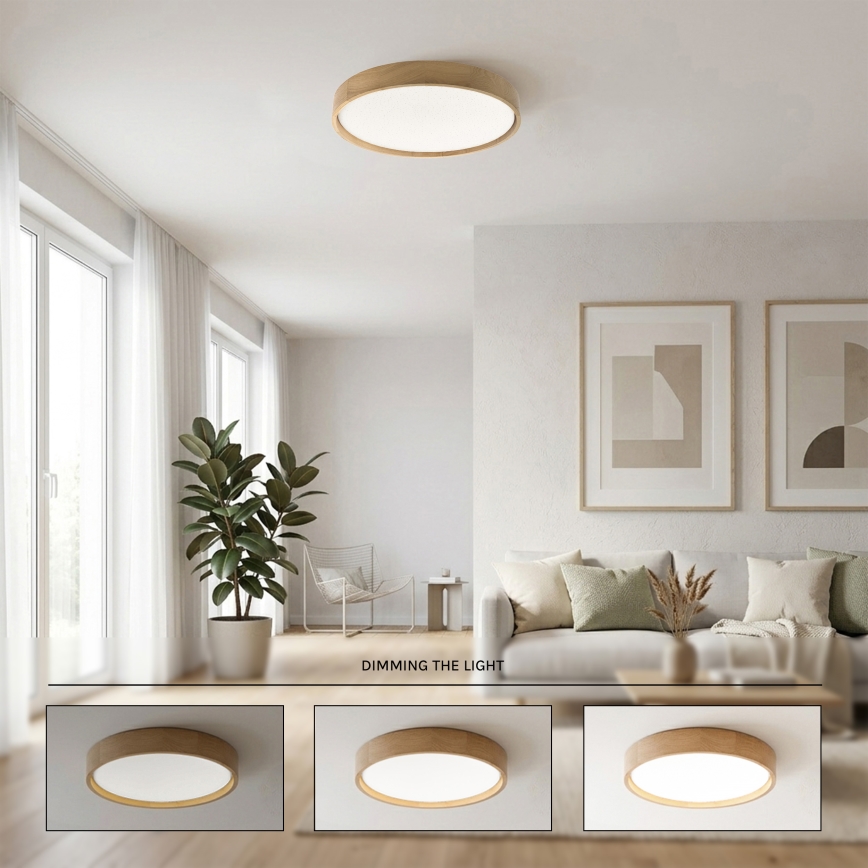 Brilagi - ściemnialny plafon LED MANAROLA SMART STARS LED/36W/230V 3000-6000K Wi-Fi Tuya Beacon śr. 51 cm + pilot zdalnego sterowania