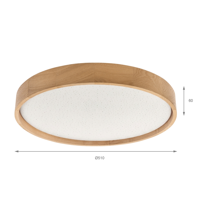Brilagi - ściemnialny plafon LED MANAROLA SMART STARS LED/36W/230V 3000-6000K Wi-Fi Tuya Beacon śr. 51 cm + pilot zdalnego sterowania