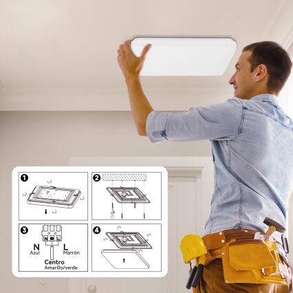 Brilagi - Ściemniana lampa sufitowa LED MILKY WAY LED/24W/230V 3000-6500K 37x37 cm + pilot zdalnego sterowania