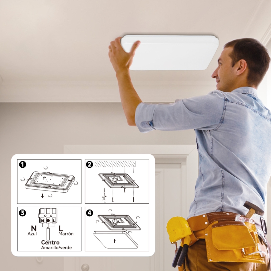 Brilagi - Ściemniana lampa sufitowa LED MILKY WAY LED/24W/230V 3000-6500K 37x37 cm + pilot zdalnego sterowania