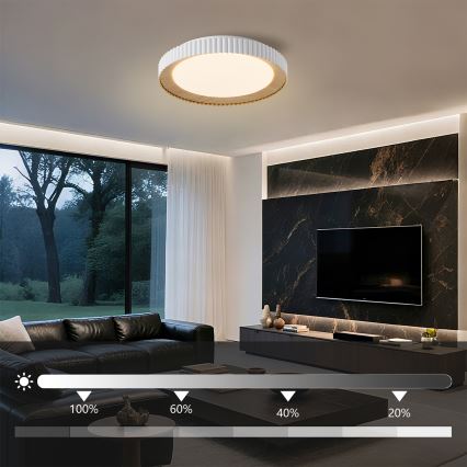 Brilagi - ściemnialna oprawa sufitowa LED NEXO LED/48W/230V 3000-6000K biała śr. 43 cm + pilot zdalnego sterowania