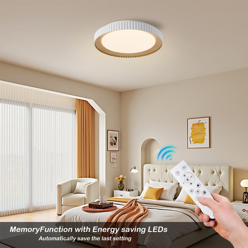 Brilagi - ściemnialna oprawa sufitowa LED NEXO LED/48W/230V 3000-6000K biała śr. 43 cm + pilot zdalnego sterowania