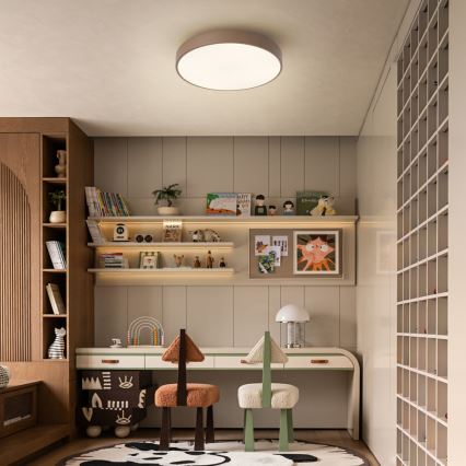 Brilagi - ściemnialna oprawa sufitowa LED POOL LED/36W/230V 3000-6000K śr. 30 cm brązowa + pilot