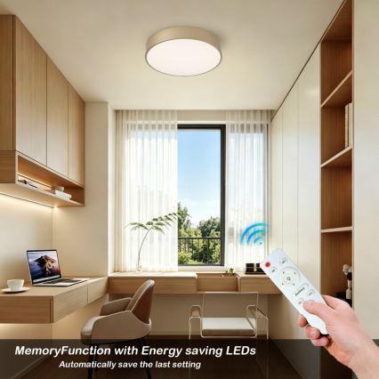 Brilagi - Lampa sufitowa LED ściemnialna POOL LED/36W/230V 3000–6000K Ø 30 cm, złota + pilot zdalnego sterowania