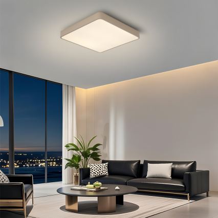 Brilagi - Ściemnialna oprawa sufitowa LED POOL LED/48W/230V 3000-6000K 50x50 cm beżowa + pilot zdalnego sterowania