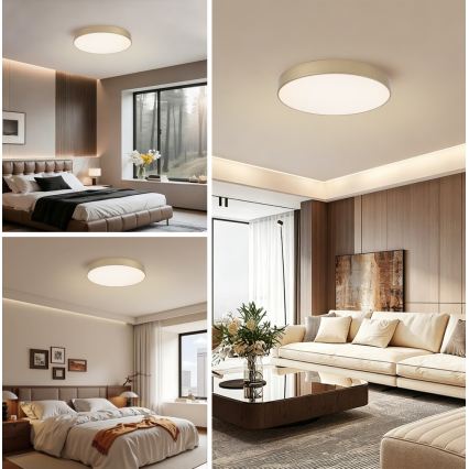 Brilagi - LED ściemnialna lampa sufitowa POOL LED/60W/230V 3000-6000K śr. 50 cm złota + zdalne sterowanie