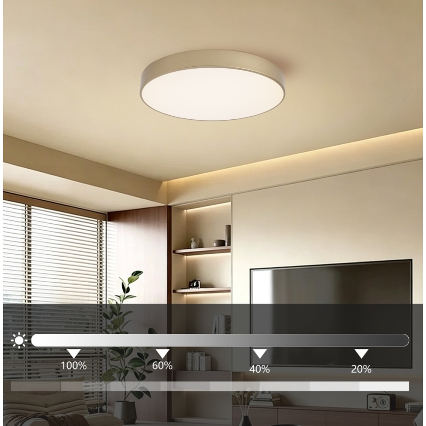 Brilagi - LED ściemnialna lampa sufitowa POOL LED/60W/230V 3000-6000K śr. 50 cm złota + zdalne sterowanie