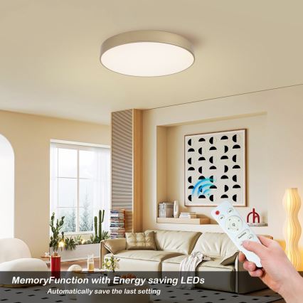 Brilagi - LED ściemnialna lampa sufitowa POOL LED/60W/230V 3000-6000K śr. 50 cm złota + zdalne sterowanie