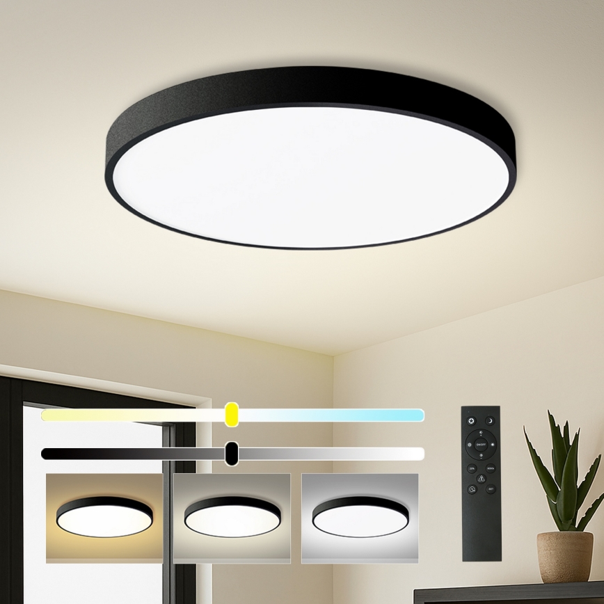 Brilagi - LED ściemnialna oprawa sufitowa POOL SMART LED/100W/230V 3000-6000K śr. 80 cm Wi-Fi Tuya czarna + pilot