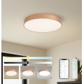 Brilagi - LED ściemnialna oprawa sufitowa POOL SMART LED/60W/230V 3000-6000K średnica 50 cm Wi-Fi Tuya brązowa + pilot zdalnego sterowania