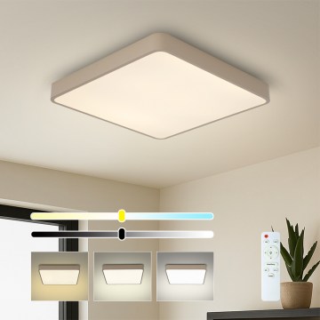 Brilagi - LED ściemnialna oprawa sufitowa POOL SQUARE LED/36W/230V 3000-6000K 40x40 cm beżowa + pilot zdalnego sterowania