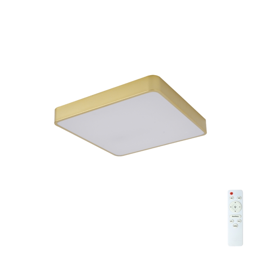 BRILAGI - ściemnialna lampa sufitowa LED POOL SQUARE LED/36W/230V 3000-6000K 40x40 cm złota + pilot zdalnego sterowania