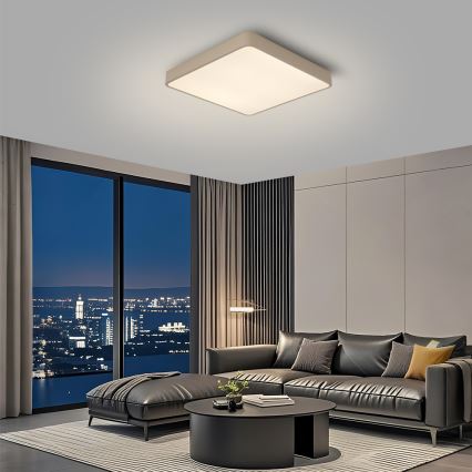 Brilagi - Ściemnialna oprawa sufitowa LED POOL SQUARE LED/48W/230V 3000-6000K 50x50 cm beżowa + pilot zdalnego sterowania