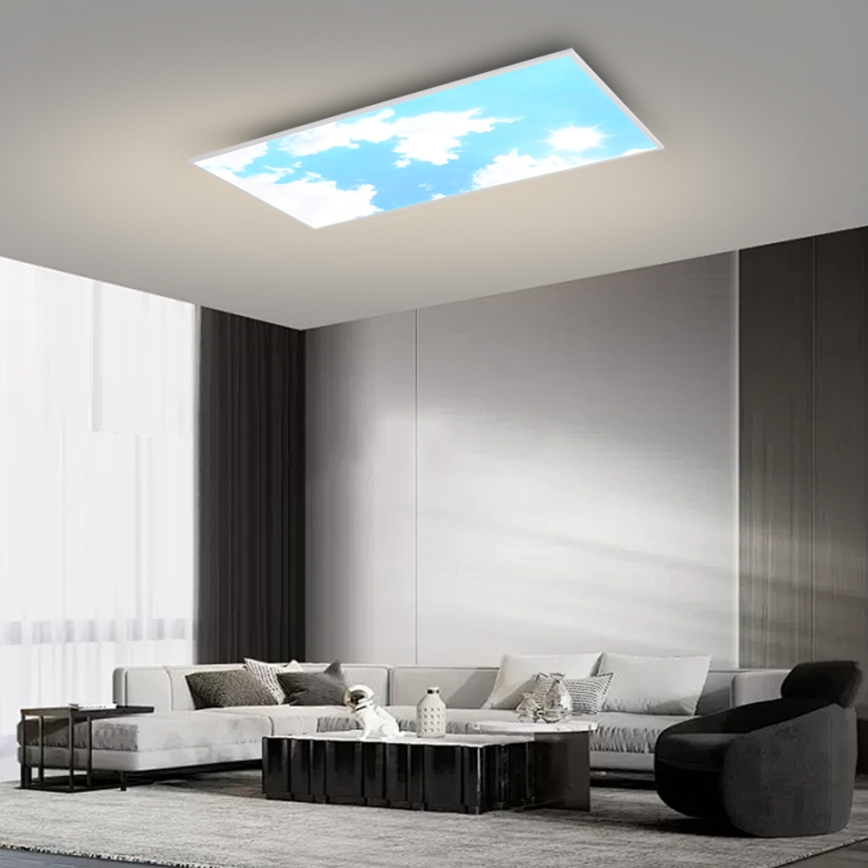 Brilagi - LED Ściemnialna oprawa sufitowa SLIMFRAME LED/80W/230V 120x60 cm 3000-6000K srebrna/niebieska + pilot