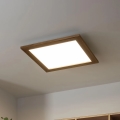 Brilagi - LED Ściemnialna oprawa sufitowa SLIMFRAME WOOD LED/36W/230V 49,5x49,5 cm 3000-6000K brązowa + pilot zdalnego sterowania
