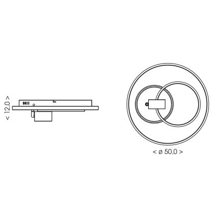 Brilagi - Ściemnialna lampa sufitowa UNITY LED/60W/230V + 1xGU10/3W 3000-6000K Ø 50 cm biała/czarna + pilot zdalnego sterowania