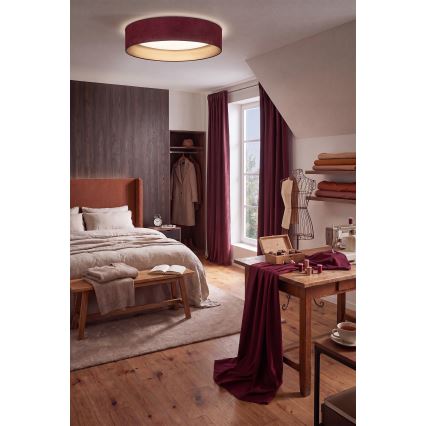 Brilagi - Ściemnialna lampa sufitowa LED VELVET SMARTIX STARS LED/36W/230V 3000–6000K Ø 55 cm bordowa/złota Wi-Fi Tuya Beacon + pilot zdalnego sterowania