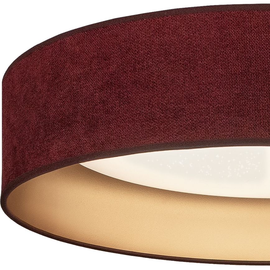 Brilagi - Ściemnialna lampa sufitowa LED VELVET SMARTIX STARS LED/36W/230V 3000–6000K Ø 55 cm bordowa/złota Wi-Fi Tuya Beacon + pilot zdalnego sterowania