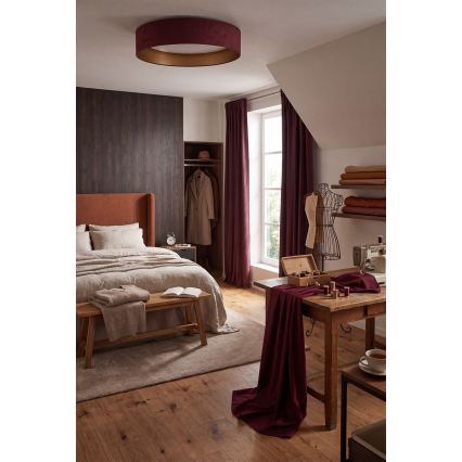BRILAGI - LED ściemnialny plafon VELVET SMARTIX LED/24W/230V 3000-6000K śr. 45 cm bordowy/złoty Wi-Fi Tuya Beacon + pilot zdalnego sterowania