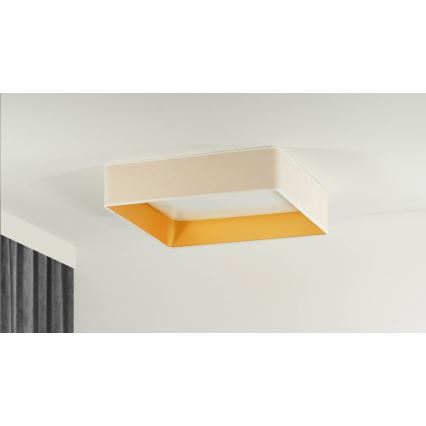 Brilagi - ściemnialna lampa sufitowa LED VELVET SQUARE SMART LED/36W/230V 60x60 cm 2700-6500K Wi-Fi Tuya + pilot zdalnego sterowania kremowa