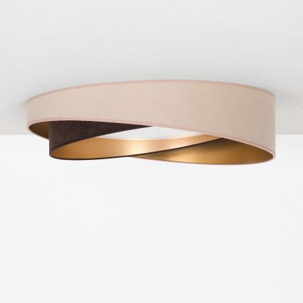 BRILAGI - Ściemnialna lampa sufitowa LED VELVET TWIST LED/36W/230V 3000-6000K śr. 65 cm Wi-Fi Tuya Beacon beżowy/brązowy/złoty + pilot zdalnego sterowania