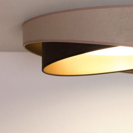 BRILAGI - Ściemnialna lampa sufitowa LED VELVET TWIST LED/36W/230V 3000-6000K śr. 65 cm Wi-Fi Tuya Beacon beżowy/brązowy/złoty + pilot zdalnego sterowania