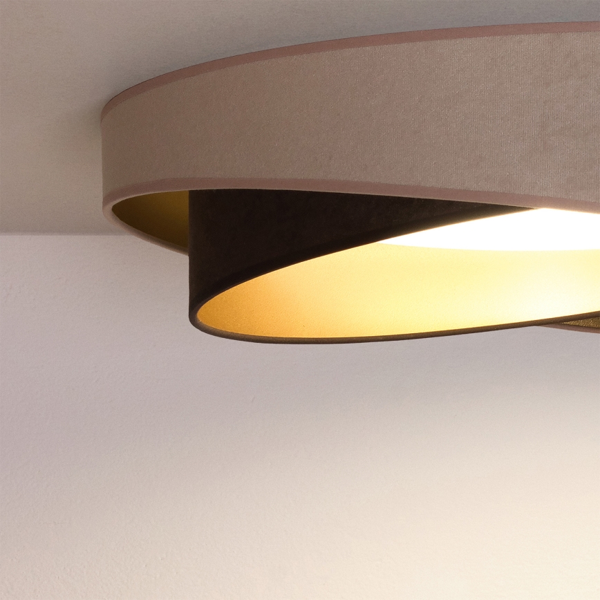 BRILAGI - Ściemnialna lampa sufitowa LED VELVET TWIST LED/36W/230V 3000-6000K śr. 65 cm Wi-Fi Tuya Beacon beżowy/brązowy/złoty + pilot zdalnego sterowania