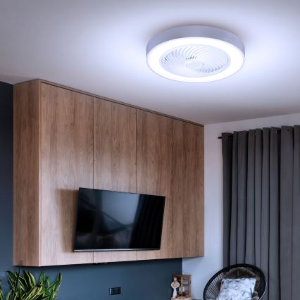 Brilagi - LED Ściemnialna lampa sufitowa z wentylatorem LED/30W/230V 3000-6500K Ø 50 cm biała + pilot zdalnego sterowania